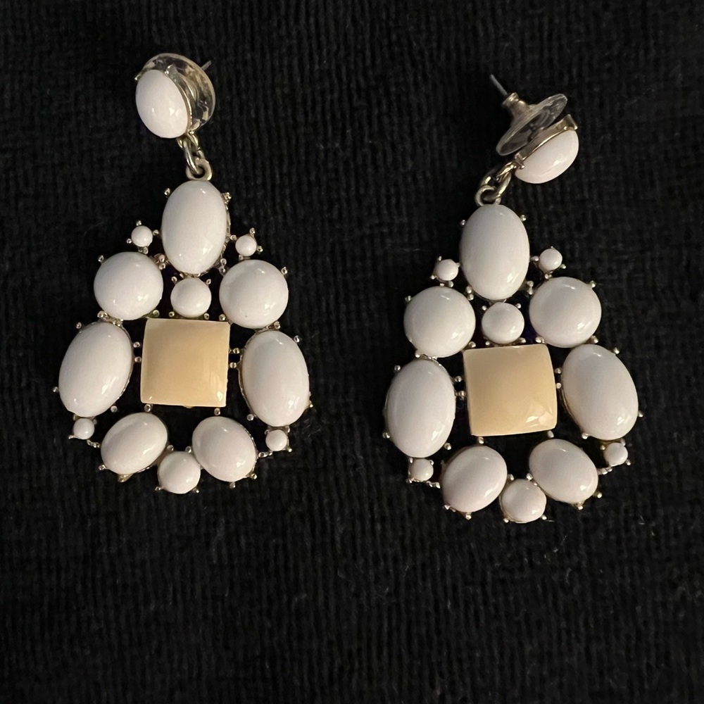 EXPRESS Chandelier White Drop Earrings